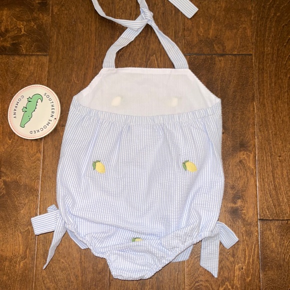 NWT Southern Smocked Embroidered Lemon Bow Swim - size 6 - price firm - Picture 3 of 5